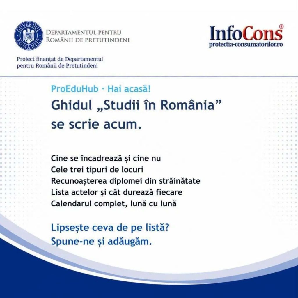 Ghidul „Studii în România" se scrie acum - Hai Acasă !