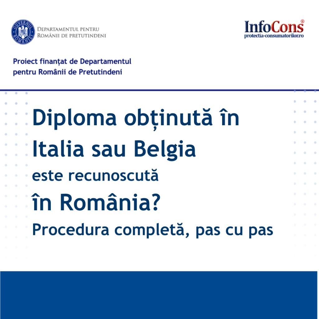 Diploma obținută în Italia sau Belgia este recunoscută în România? Procedura completă, pas cu pas