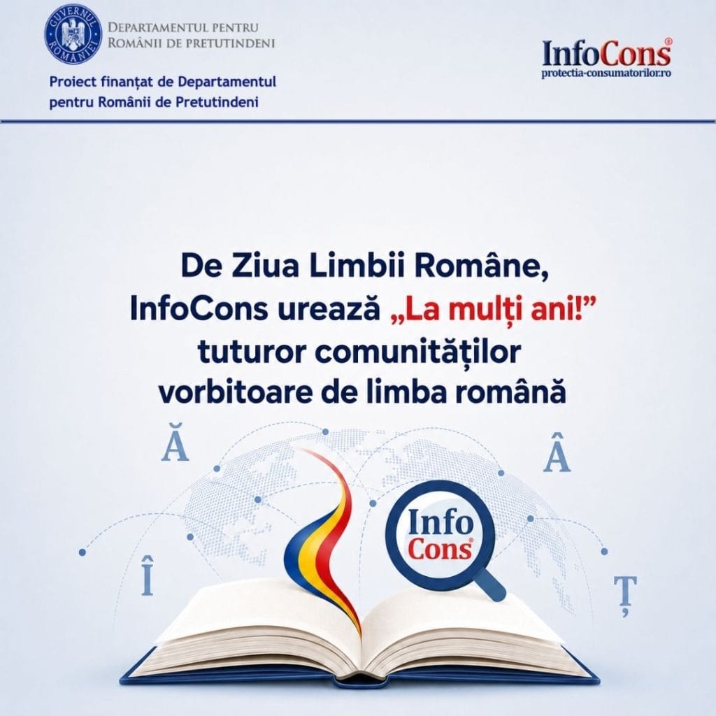 De Ziua Limbii Române , InfoCons urează „ La mulți ani ! ” tuturor comunităților vorbitoare de limba română