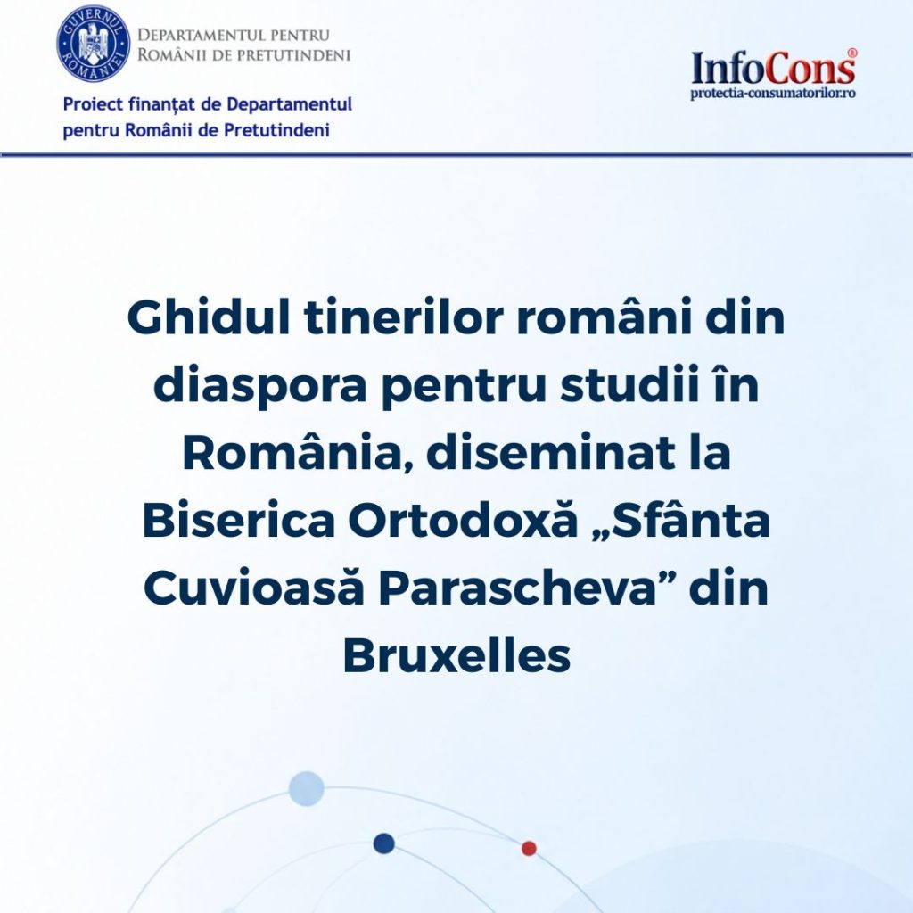 Ghidul tinerilor români din diaspora pentru studii în România, diseminat la Biserica Ortodoxă „Sfânta Cuvioasă Parascheva” din Bruxelles